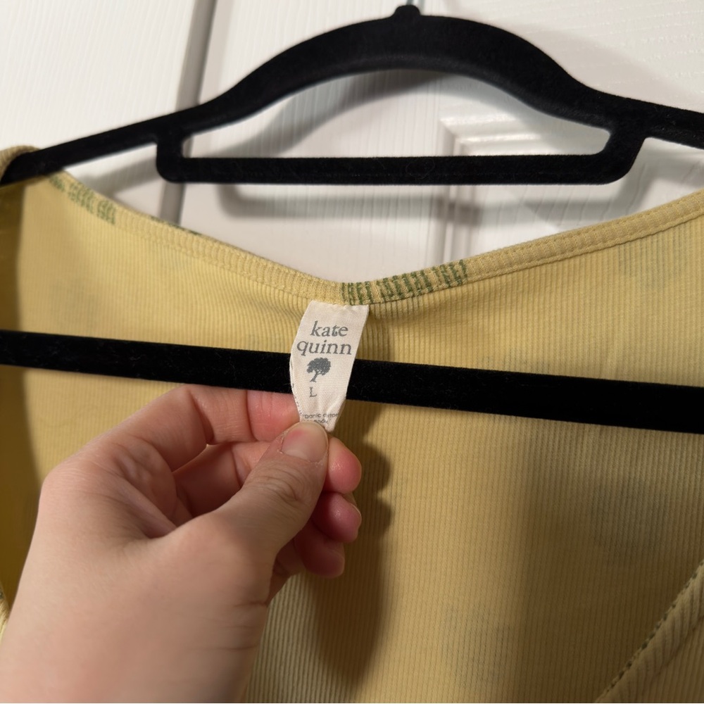Kate Quinn Yellow Mini Ribbed Cactus Print Dress - Picture 4 of 9